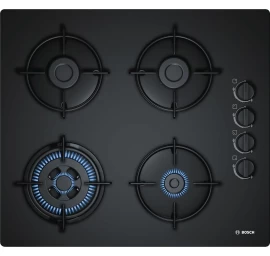 Gas cooktop BOSCH  POH6B6B10 (4 fields; black color)