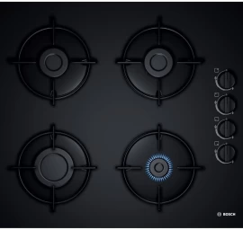 Gas cooktop BOSCH  POP6B6B10 (4 fields; black color)