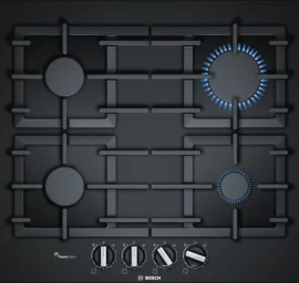 Gas cooktop BOSCH  PPP6A6B90 (4 fields; black color)