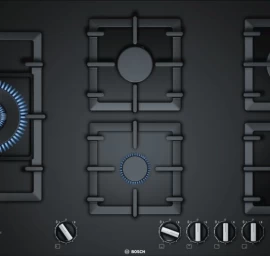 Gas cooktop BOSCH  PPS9A6B90 (5 fields; black color)
