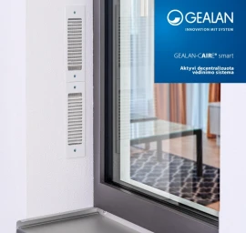 Plastikinių langų GEALAN-CAIRE® smart - aktyvi vėdinimo sistema