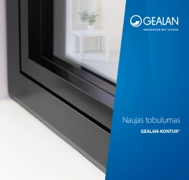 GEALAN-KONTUR® – nauja aukščiausios klasės langų sistema orientuota kaustyti aliuminiu