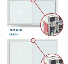 Pakeliamos-nustumiamos plastikinės terasos durys GEALAN S 9000