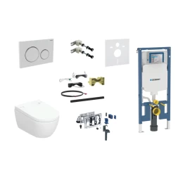 Geberit AquaClean Alba Premium Plus komplektas su Duofix Sigma 8 cm WC potinkine montavimo sistema, baltas klavišas