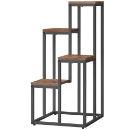 Gėlių Lysvės Knygų Spinta 4 Lentynos - Kaimiška / Juodos Kojos