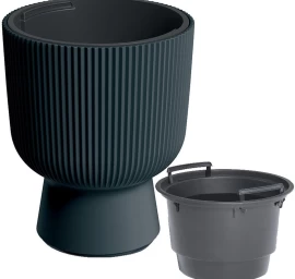 Gėlių Vazonas Milly Ant Kojos Dia 30 Cm Antracito Spalvos