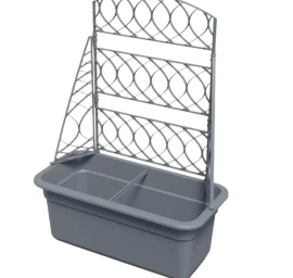 Gėlių Vazonas Su Pergola Bloma Pilkas Akmuo