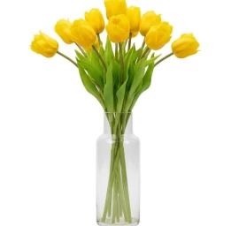 Geltona Tulpė 38 Cm Gyva Pavasario Dekoracija
