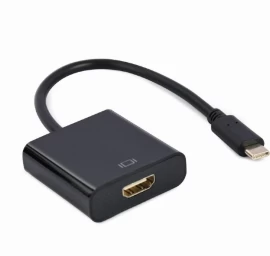 Gembird A-CM-HDMIF-04 USB Type-C to HDMI adapter cable, 4K@60Hz, 15 cm, black