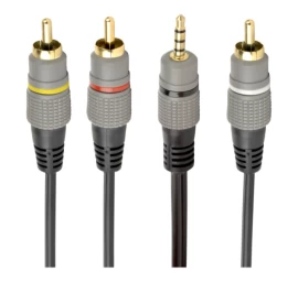 Gembird Ccap-4p3r-1.5m 1,5 M /s1x Minijack 3,5 Mm 3x Rca (kištukas)