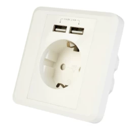Gembird Eg-acu2a2-01 Gembird įleistinis 230v Viengubas Lizdas + 2x Usb 2.4a Schuko