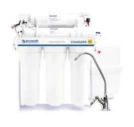 Geriamo vandens sistema Ecosoft Standart Pro su metaliniu rėmu, mineralizacija ir slėgio pakėlimo siurbliu Geriamo vandens sistema Ecosoft Standart Pro su metaliniu rėmu, mineralizacija ir slėgio pakėlimo siurbliu