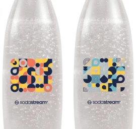 Gėrimų gazavimo aparato SodaStream vandens buteliai Fuse, 1l, 2 vnt, mozaika