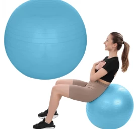 Gimnastikos Kamuolys Fitnesui 65cm Antiburst Mėlynas