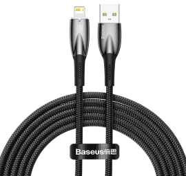 Glimmer Serijos Usb-a Iphone Lightning Kabelis 480mb-s 2.4a 2m Juodas