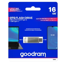 Goodram 16gb Usb 3.2 Gen 1 Usb / Usb-c Otg Oda3 Silver