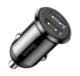 Grain Pro 2x Usb 4,8 A Automobilinis įkroviklis, Juodas