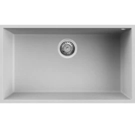 Granitinė Elleci plautuvė Quadra 130, 76x44cm M79 šviesiai pilka , LMQ13079BSO