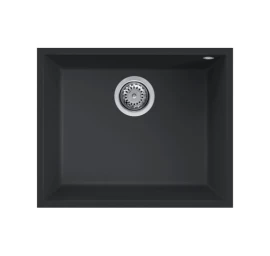Granitinė plautuvė QUADRA 105 54x44cm, montuojama iš apačios, juoda 40, J016176