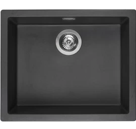 Granitinė plautuvė Reginox Amsterdam 50, 560 x 460 mm, Black Silvery R30844