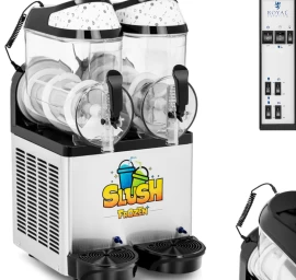 Granuliatorius Gėrimų Aparatas šlamšto šerbetų Kokteilių Dvigubas 600 W 2 X 10 L
