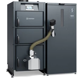 Granulinis katilas Kamen PELLET Kompakt 17kW, 5 klasė, 260l granulių talpa