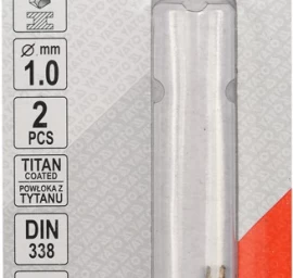 Grąžtas metalui HSS-TIN 1.0 mm, 2vnt. (YT-44630)
