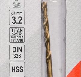 Grąžtas metalui HSS-TIN 3.2 mm (YT-44637)