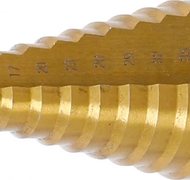 Grąžtas pakopinis | titano nitridas | Ø 6 - 38 mm (74431B)