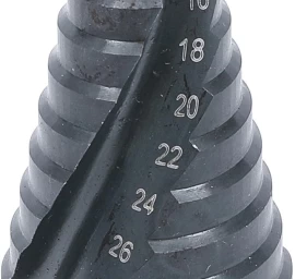 Grąžtas skylės (pa)platinimui pakopinis su grioveliu | HSS 6542 | Ø 6 - 30 mm (1945-1)