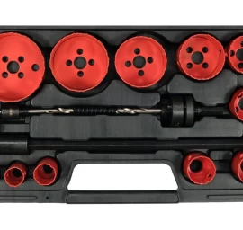 Grąžtų karūnų rinkinys metalui | HSS M3 | 19-76 mm | 15 vnt. (YT-3381)
