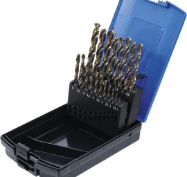 Grąžtų rinkinys | HSS-G M35 kobalto plienas | 1 - 10 mm | 19 vnt. (9297)