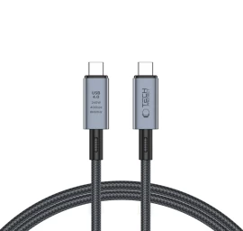 Greitaeigis Usb-c Kabelis 4.0 Pd 240w 8k 40gbps 1 M - Pilkas