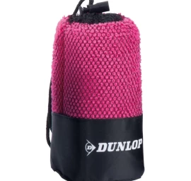 Greitai Džiūstantis Rankšluostis Su Sportiniu Laikymo Maišeliu 80x40cm Dunlop Rožinis