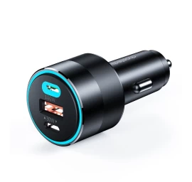 Greitas 130w Automobilinis įkroviklis 2xusb-c + Usb-a, Juodas