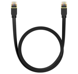 Greitas Plonas Tinklo Kabelis Rj45 Kat. 7 10gbps 2 M Juodas