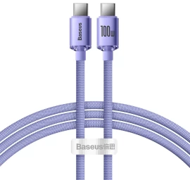 Greitas Usb įkrovimo Ir Duomenų Perdavimo Kabelis Usb - Usb-c 100w 1,2 M Violetinės Spalvos