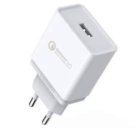 Greitasis įkroviklis Quick Charge 3.0 18w 3a Usb Greitasis įkroviklis, Baltas