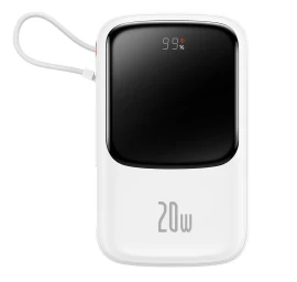 Greito įkrovimo 10000mah 20w Qc-pd-scp-fcp iphone Lightning Laidas, Baltas