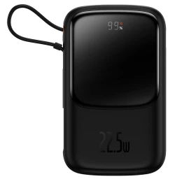 Greito įkrovimo 10000mah 22,5w Qc-pd-scp-fcp Usb-c Kabelis, Juodas