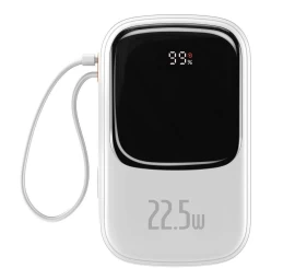 Greito įkrovimo 20000 Mah 22,5w Qc-pd-scp-fcp Usb-c Kabelis, Baltas
