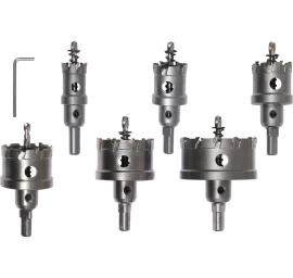 Gręžimo karūnų rinkinys metalui 22-65mm (TCT)