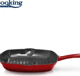 Griliaus keptuvė emaliuota ketaus 26.5x4.5cm HR-KN-G26 HEINNER