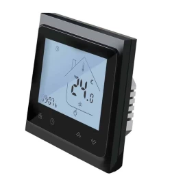 Grindinio šildymo termostatas su WIFI E500i, programuojamas, juodas