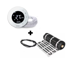 Grindinio šildymo tinklelis Warmset BLACK, 85W + program. termostatas Feelspot WTH93.36