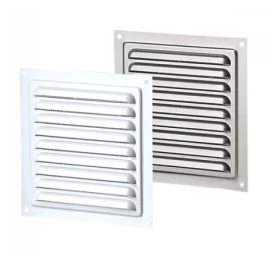 Grotelės ventiliacinės metalinės su tinkleliu 250 x 250 mm MVM250SR rudos