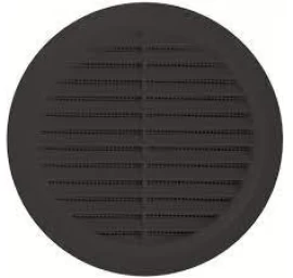 Grotelės ventiliacinės plastikinės d-150 juoda