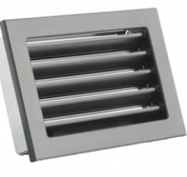 Grotelės VENTLAB 200x145, fiksuotos žaliuzės, juodos