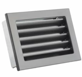 Grotelės VENTLAB 240x170, fiksuotos žaliuzės, juodos
