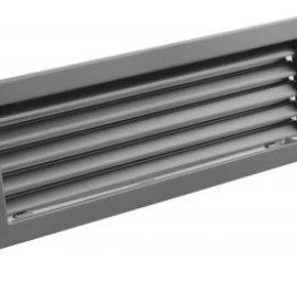 Grotelės VENTLAB 325x170, fiksuotos žaliuzės, juodos